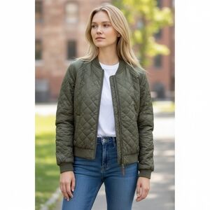 Olive Quilted Women's Jacket